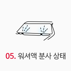 워셔액분사상태 이미지