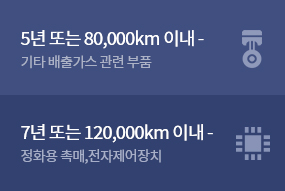 배출가스 보증기간 및 관련부품