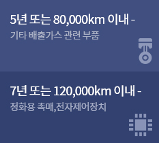 배출가스 보증기간 및 관련부품